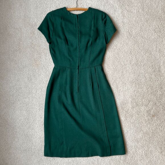 60’s Vintage Green Midi Dress - Picture 6 of 10